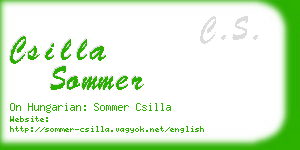 csilla sommer business card